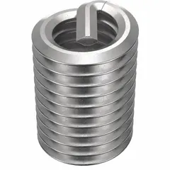 Free-running tanged helical insert for repairing or reinforcing tapped threads in metal components. Made from 18-8 stainless steel with dry film lubricant. M6-1.00 metric coarse thread, right-hand orientation, 6.25mm length. Tensile strength 200,000 to 250,000 psi. Pack of 100 pieces.