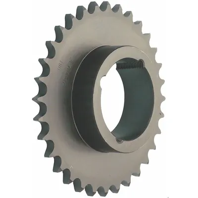 TSUBAKI Sprocket: For 50 Chain, 22 Teeth, 4.392 in Pitch Dia, 4.722 in Outside Dia - Size 50 Bushed-Bore Roller Chain Sprockets