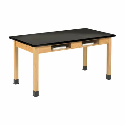 DIVERSIFIED SPACES Compartment Table: 24 in Overall Wd, 30 in Overall Ht, 4 ft Overall Lg - Fixed-Height Epoxy Surfaced Lab Tables