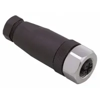 IFM M12 Circular Connector: A Coded, 4 Socket, M12 Female Thread, IP68, Screw Terminals, Straight (MPN E18164)