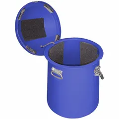 Aluminum shipping carton for transporting tanks. Overall width 9 in. Includes carton only. Compatible with tanks.