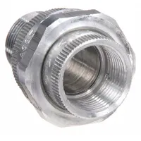 Straight Union - Conduit to Box: Aluminum, UNY, 3/4 in Trade Size, Female to Male, Threaded (MPN UNY75NR-A)