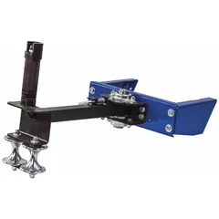 COXREELS Roller Guide: For 1175 Series Reel Series, Aluminum, Blue, Steel, For 13 1/2 in Reel Wd (MPN 15729-13.5). Key specifications — Return Location: Top; Bracket Color: Blue; For Reel Series: 1175 Series; Bracket Material: Steel; Roller Material: Aluminum; Brand: COXREELS.