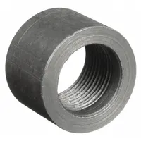 This steel pipe fitting features 1/2 in female NPT threaded connections on both ends, allowing straight-line joining of two female NPT pipes. Rated for a maximum operating pressure of 2,000 psi at 150° F, it is suited for high-pressure industrial piping systems such as hydraulic or pneumatic lines