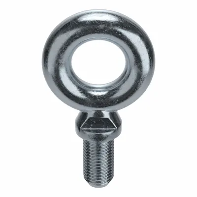 KEN FORGING Machinery Eye Bolt: With Shoulder, Steel, Zinc-Plated, 2"-4 1/2 Thread Size - Machinery Eye Bolts with Shoulder