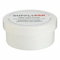SUPPLYPAK Mercury Sponge, 6 PK (MPN SUPPLY-246). Includes (6) plastic jars with lids. Each sponge measures 2 1/2 in x 1 in. Used for absorbing and containing mercury spills in industrial or laboratory settings
