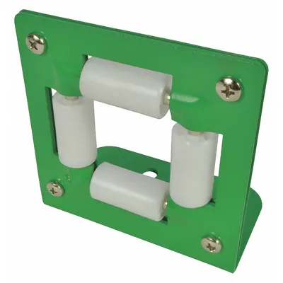 SPEEDAIRE Roller Guide: For 2CUA1 Reel Series, Polyoxymethylene, Green/White, Steel - Roller Guide Assemblies for Spring-Return Hose Reels