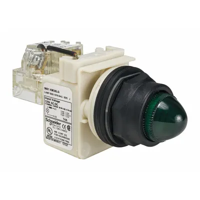 SCHNEIDER Pilot Light: 30 mm Panel Mounting Size, Green, LED - LED Pilot-Lights