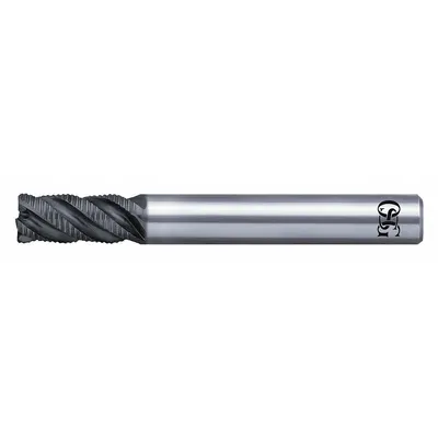 OSG Roughing End Mill: Carbide, WXL Coated, 4 Flute, 5/8" Mill Dia, 1-1/4" LOC - Fast-Cutting Corner-Chamfer Carbide Roughing End Mills for Hardened Materials