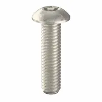 Tamper Resistant Screw: #10-32 Thread Size, 3/4 in Lg, Stainless Steel, Plain, Button, 25 PK (MPN 91190)