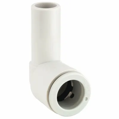 SMC KQ2L08-99A Push-to-Connect Elbow Fitting, 8 mm OD, Brass, White - Polybutylene & Brass Tube Fittings