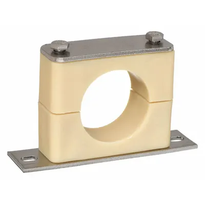 BEHRINGER PIPE SYSTEMS Beta Clamp: Smooth Bore, 316 Stainless Steel Clamp, Santoprene Cushion (MPN BSBX61050-SP) - Smooth-Core Beta Clamps