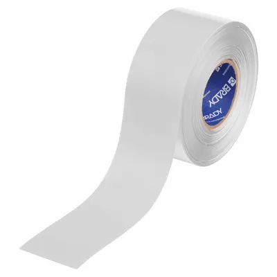 BRADY Floor Marking Tape: Solid, White, 3 in x 100 ft, 22 mil Tape Thick - Extra-Durable Floor Marking Tape