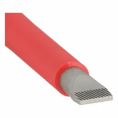 Insulated slotted screwdriver with a 5/16 in tip and 11 in overall length. Features a friction handle for secure grip. Suitable for turning slotted screws in electrical applications where insulation is required.
