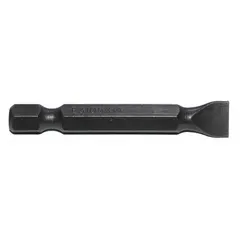 This 5-pack of slotted-head power bits features a hex drive and standard point style. With an industry size of 10F-12R, these bits are suited for driving slotted screws in assembly and maintenance tasks.