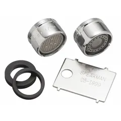 Brass spray flow outlet with chrome finish and 13/16"-27 male connection. Includes a 1.2 gpm laminar flow control. Suitable for use in commercial and institutional washrooms where water conservation and effective rinsing are required.