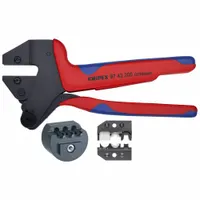 KNIPEX Solar Ratchet Crimper Kit: Solar Cable Connector, Includes Crimping Die, 7 in Overall Lg (MPN 9K 00 80 63 US)