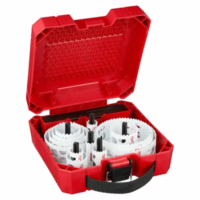 MILWAUKEE Hole Saw Kit: 21 Pieces, Bi-Metal, 3/5 Teeth per Inch - Multi-Material-Cutting Hole Saw Kits