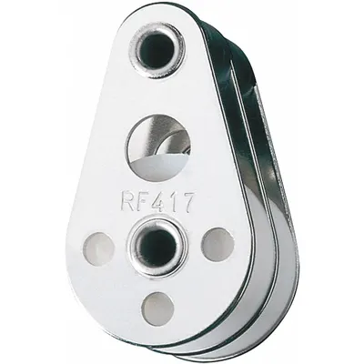 RONSTAN Pulley Block: Fixed, 2 Sheaves, For 5/16 in Rope Dia - Max - Fixed Pulleys