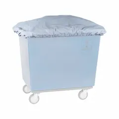 This gray vinyl elastic cover is designed for cube trucks and cube trucks with bumpers, fitting models with dimensions 40 in L x 30 in W x 6 in H and a capacity of 12 bushels (0.56 cu yd). It helps shield contents from dust, debris, and light moisture during storage or transport. Common in industrial material handling, agriculture, and warehouse settings.