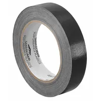 TAPECASE Cloth Tape: 2 in Wd, 36 yd Lg, 7 mil Thick, Silicone, Polyethylene Coated Cloth, Black