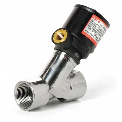 ASCO Angle Body Piston Valve: 2-Way, Normally Closed, 3/4 in Pipe Size - 2-Way/2-Position, Normally Closed Air-Operated Valves