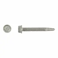 Self-Drilling Screw: 1/4 in Size, 2 in Lg, Steel, Climaseal™, Hex Washer, External Hex, 1,500 PK (MPN 1078000)