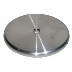 Aluminum center disk for diaphragm assemblies. Supports diaphragm movement and seals pressure boundaries in pumps, valves, and compressors. Lightweight and corrosion-resistant.