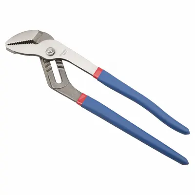 WESTWARD Tongue and Groove Plier: Flat, Groove Joint, 2 in Max Jaw Opening, 12 in Overall Lg - Flat-Jaw Tongue & Groove Pliers