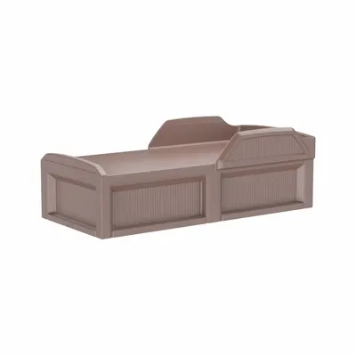 CORTECH Institutional Bed: Brown, 80 in Overall Lg, 36 in Overall Wd, 27 in Overall Ht - No Storage Bed Frames
