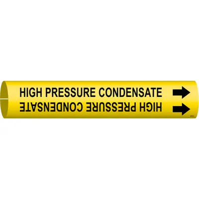 BRADY High Pressure Condensate Snap-On Pipe Marker - High Pressure Condensate Snap-On Pipe Markers