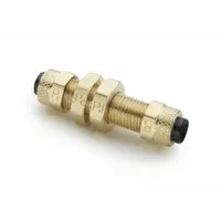 PARKER Compression Fitting Union: 1/4 in OD x 1/4 in OD Fitting Size, Compression x Compression (MPN 62PBH-4)