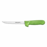 DEXTER RUSSELL Boning Knife: Honed, 11 in Overall Lg, Steel Blade, Polypropylene Handle, Green (MPN 01563G)