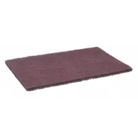 This SCOTCH-BRITE hand pad features very fine aluminum oxide abrasive in a maroon color, measuring 6 x 9 inches. It is designed for general surface conditioning on all surfaces, including cleaning, deburring, and finishing tasks. Supplied in a 60-pack, it provides consistent results in metalworking, woodworking, and maintenance applications