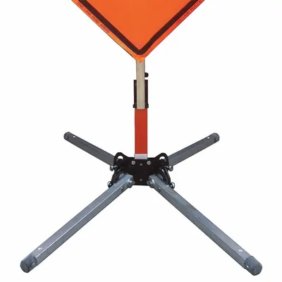 EASTERN METAL SIGNS AND SAFETY Sign Stand: Roll-Up, 36 in x 36 in, 48 in x 48 in Compatible Sign Size - Springloaded Sign Stands