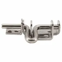 SUGATSUNE Gate Latch: Gate Latch, Padlock, 6 mm Bolt Head Dia, 1/4 in Max Shackle Dia, Steel, Silver (MPN SSG-45)