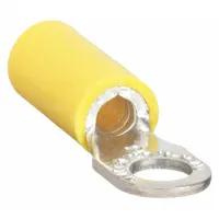 STA-KON Ring Terminal: Yellow, Vinyl Insulation, #6 Stud Size, 12 AWG to 10 AWG Wire Sizes, 600 V (MPN 10RC-6)