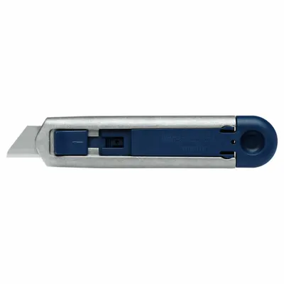 MARTOR Utility Knife: 143 mm Overall Lg, Plain, 17 mm Overall Wd, Aluminum/Plastic - Automatic Retracting Utility Knives