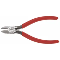 Straight, oval-jaw diagonal-cutting pliers with 7/8 in jaw length and 3/4 in jaw width. Overall length of 6 1/8 in. Designed for manual cutting of music wire in electrical, HVAC, and general industrial applications.