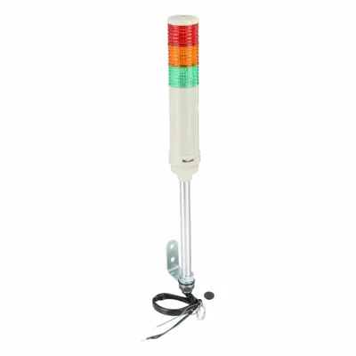 SCHNEIDER Tower Light Assembly: 3 Tier, Green/Orange/Red, Sounder Tier Included - Three-Tier Tower Light Assemblies