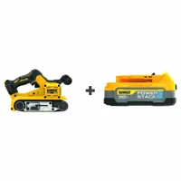 DEWALT Cordless Belt Sander: 20V MAX*, Battery Included, 3 in Belt Wd, 21 in Belt Lg, 1,050 SFPM (MPN DCW220B/DCBP034)