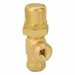 Soft-seat pressure control valve from Parker, designed for hydraulic and pneumatic systems to regulate downstream pressure. Features a maximum flow of 4 gpm and maximum pressure set of 550 psi. Constructed from brass with 1/4 in NPT ports. The soft-seat design provides reliable shutoff and reduced leakage in low-pressure applications.