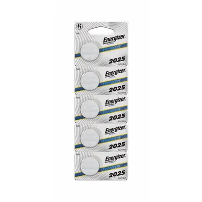 ENERGIZER COIN CELL BATTERY: 2025 Battery Size, Lithium / Manganese Dioxide - Disposable Coin & Button Batteries
