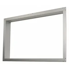 Anodized aluminum frame for creating an air conditioner cutout in Versa-King compatible in-plant offices. The frame provides a finished opening to support an AC unit and does not include a wall panel. Typical use is for installing through-wall air conditioners in modular office partitions.