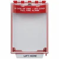 SAFETY TECHNOLOGY INTERNATIONAL Pull Station Guard: Wall Mount, Surface Mount Mounting, Red (MPN STI-13210FR)