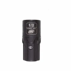 This SAE impact socket from the Insider & DXS line features a 1/2 in socket size with a 6-point standard configuration. With a 1 9/16 in overall length and a Manganese Phosphate finish, it is suited for heavy-duty fastening applications using impact wrenches in automotive, industrial, and maintenance settings.