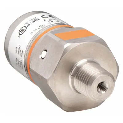 IFM Pressure Transmitter: 0 in wc to 100 in wc, 4 to 20mA DC, 4-Pin M12 Connector - Pressure Transmitters with 4-Pin M12 Connector