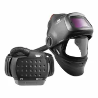 This auto-darkening welding helmet features a PPA shell, digital controls, and a 2.8 in x 4.2 in viewing area. It includes grind mode and a ratchet suspension for secure fit. Suitable for welding, grinding, and cutting applications in industrial fabrication, maintenance, and construction