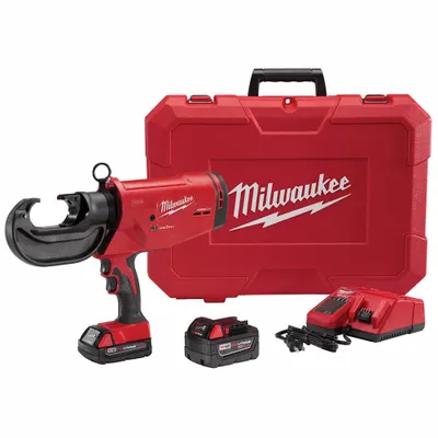 MILWAUKEE Cordless Crimping Tool Kit: 18 V, Die Head, 750 kcmil Max Copper, For U Dies - Milwaukee Crimpers