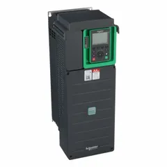 The SCHNEIDER Altivar ATV630D11M3 is a compact variable frequency drive from the ATV600 series. It provides three-phase output and is rated for 15 hp with an IP20 enclosure and no bypass. This drive is used for speed and torque control of three-phase induction motors in applications such as conveyors, pumps, and fans.